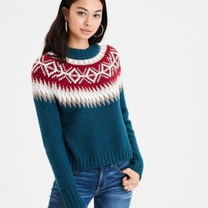 AMERICAN EAGLE FAIR ISLE PULLOVER SWEATER XS